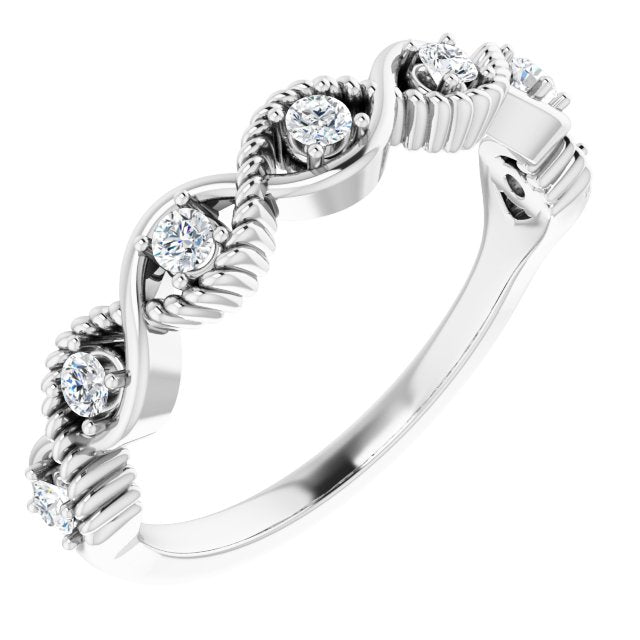 Round 1/5 CTW Natural Diamond Stackable Ring