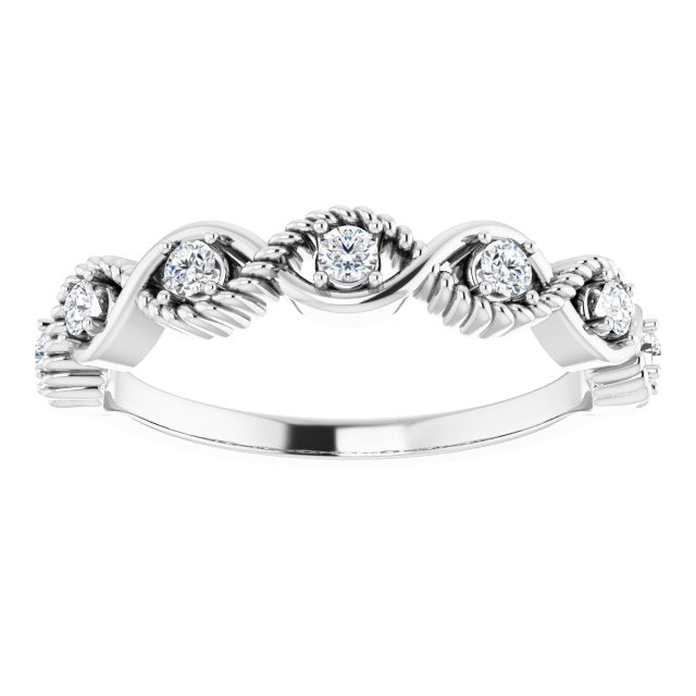 Round 1/5 CTW Natural Diamond Stackable Ring
