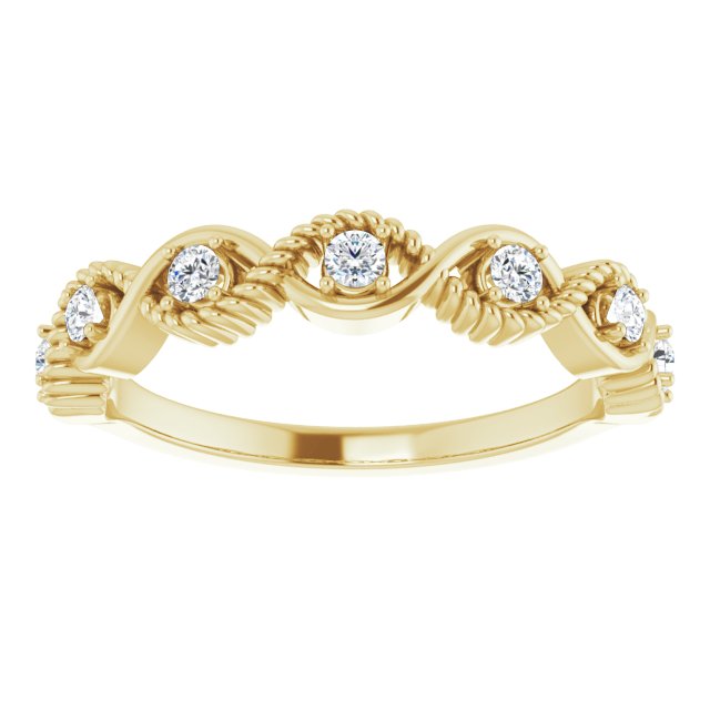 Round 1/5 CTW Natural Diamond Stackable Ring