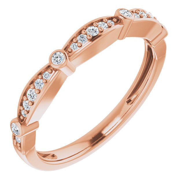 1/8 CTW Natural Diamond Stackable Anniversary Band
