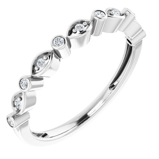 1/8 CTW Natural Diamond Stackable Anniversary Band