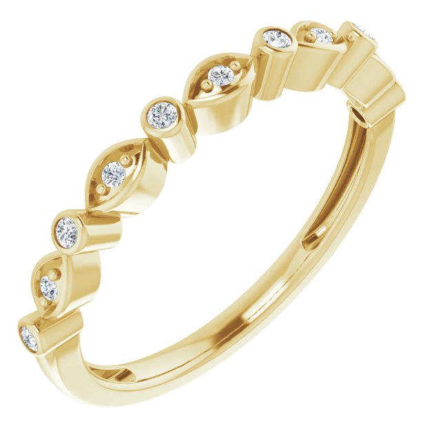 1/8 CTW Natural Diamond Stackable Anniversary Band