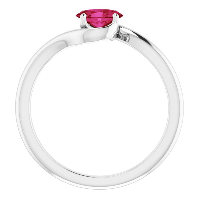 Oval Lab-Grown Ruby Ring