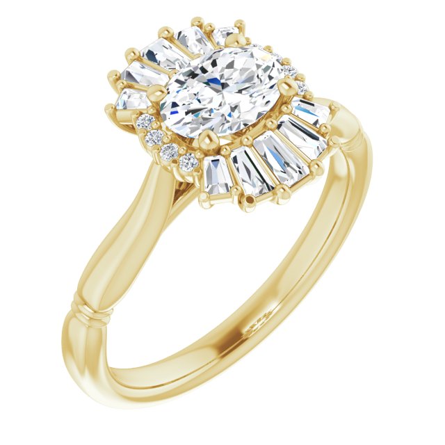 Oval 1 CTW Natural Diamond Ring