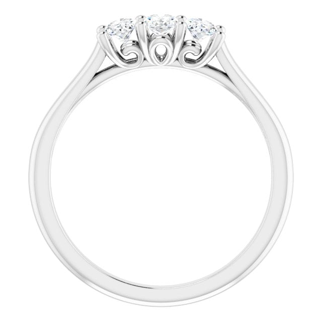 Oval 3/4 CTW Diamond Anniversary Band
