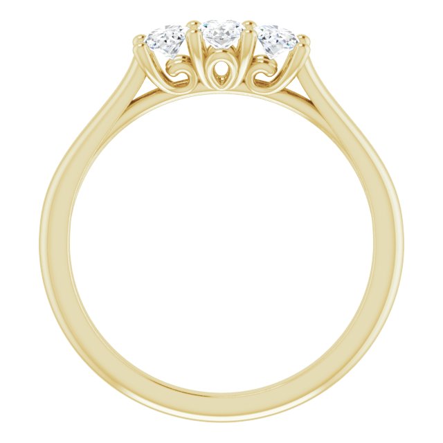 Oval 3/4 CTW Diamond Anniversary Band