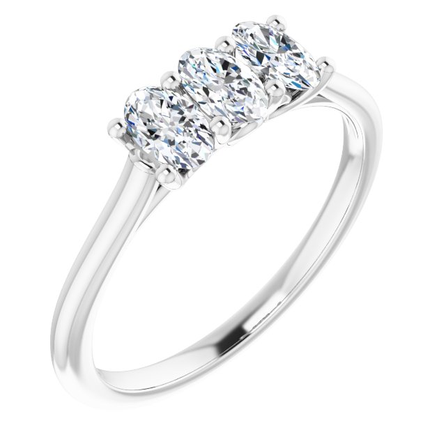 Oval 3/4 CTW Diamond Anniversary Band
