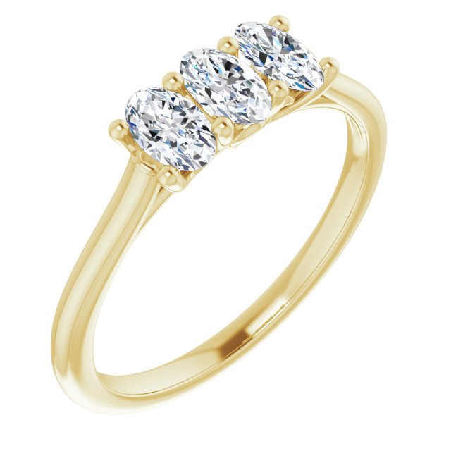 Oval 3/4 CTW Diamond Anniversary Band