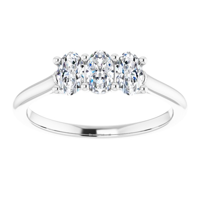 Oval 3/4 CTW Diamond Anniversary Band