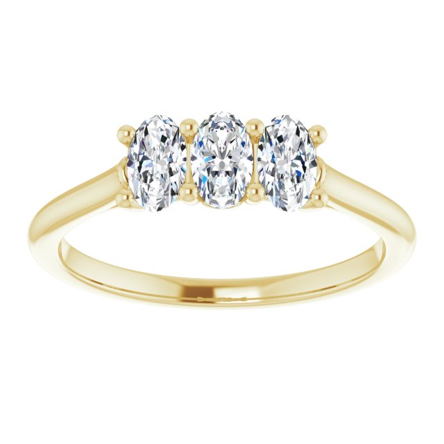 Oval 3/4 CTW Diamond Anniversary Band
