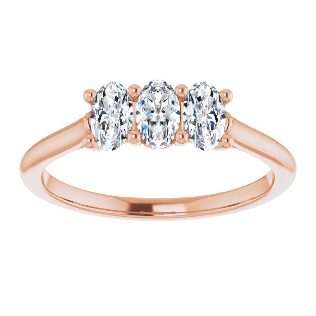 Oval 3/4 CTW Diamond Anniversary Band
