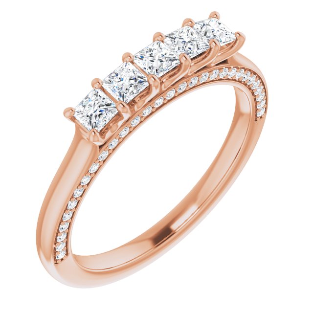 Square 5/8 CTW Natural Diamond Anniversary Band