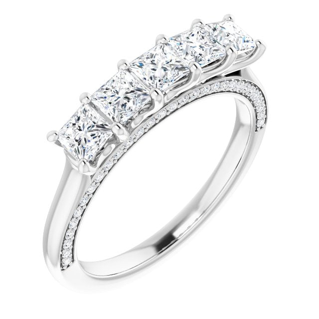 Square 1 1/6 CTW Natural Diamond Anniversary Band