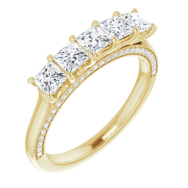 Square 1 1/6 CTW Natural Diamond Anniversary Band