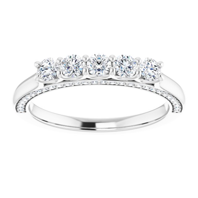 Round 1/2 CTW Natural Diamond Anniversary Band