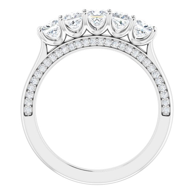Square 1 1/6 CTW Natural Diamond Anniversary Band