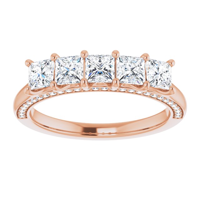 Square 1 1/6 CTW Natural Diamond Anniversary Band