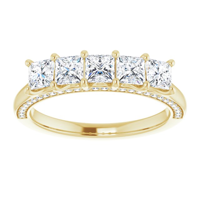 Square 1 1/6 CTW Natural Diamond Anniversary Band