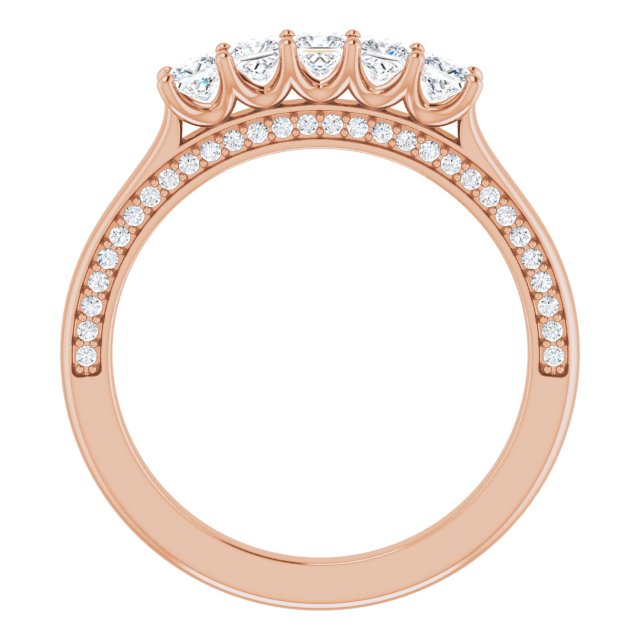 Square 5/8 CTW Natural Diamond Anniversary Band