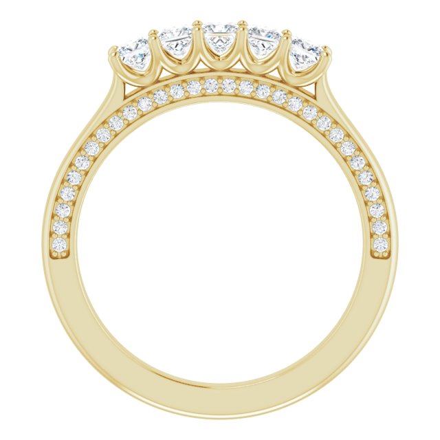 Square 5/8 CTW Natural Diamond Anniversary Band