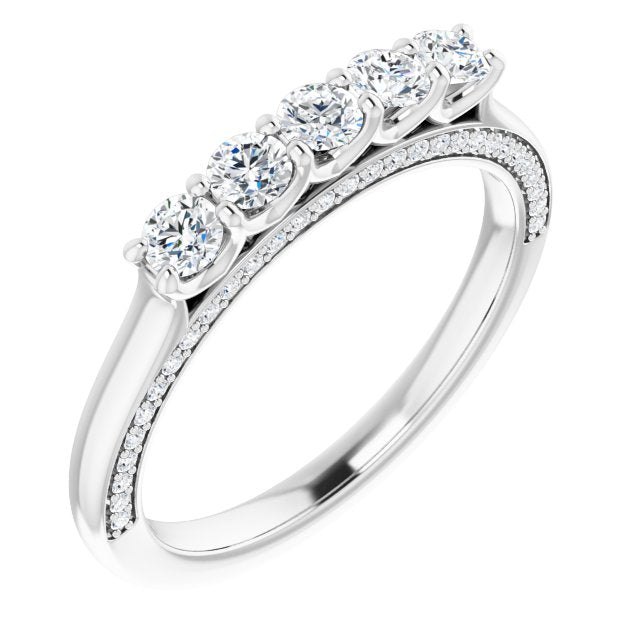 Round 1/2 CTW Natural Diamond Anniversary Band