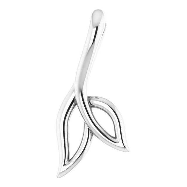 18.2x8mm Freeform Leaf Pendant