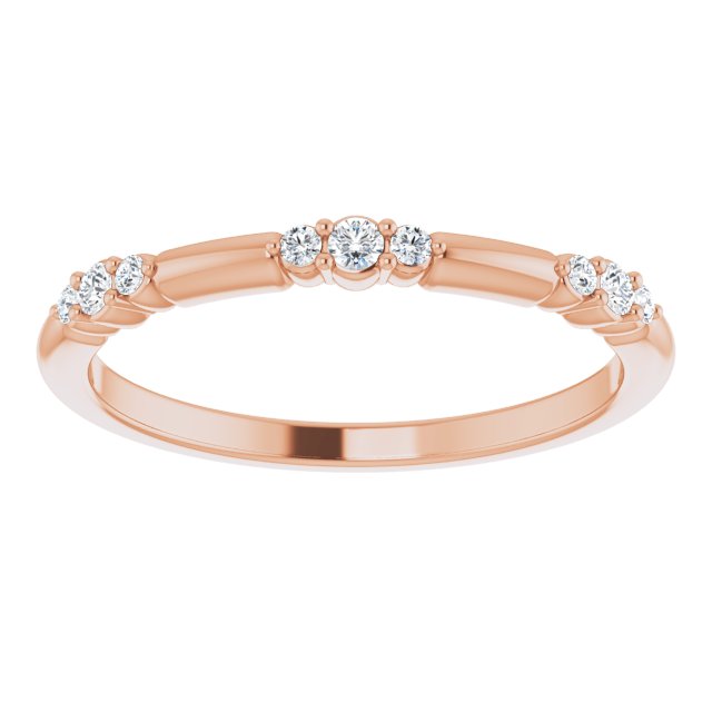 Round 1/8 CTW Lab-Grown Diamond Stackable Ring