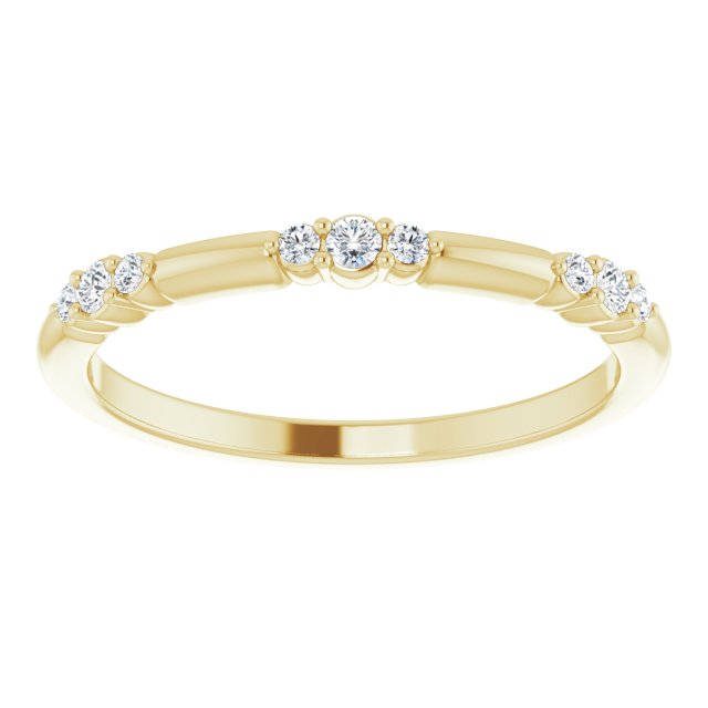 Round 1/8 CTW Lab-Grown Diamond Stackable Ring