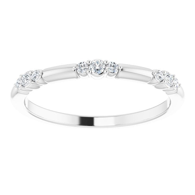 Round 1/8 CTW Lab-Grown Diamond Stackable Ring