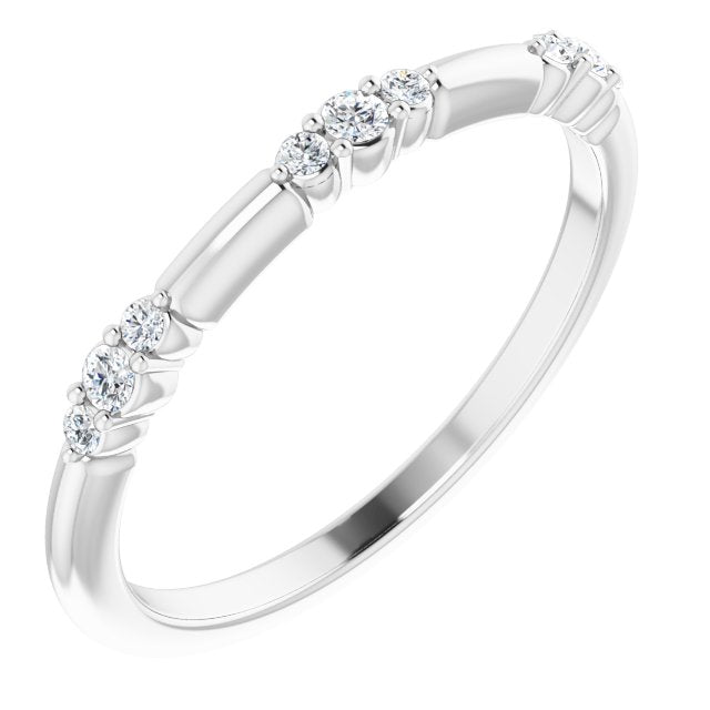 Round 1/8 CTW Lab-Grown Diamond Stackable Ring