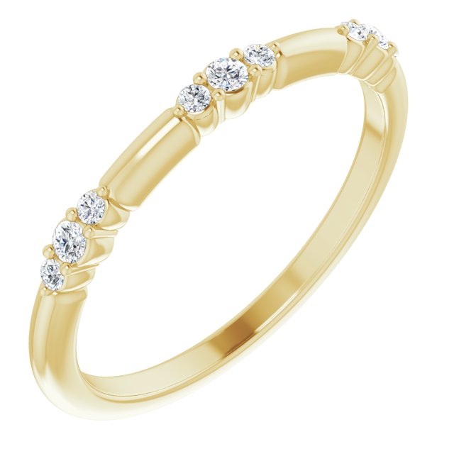 Round 1/8 CTW Lab-Grown Diamond Stackable Ring