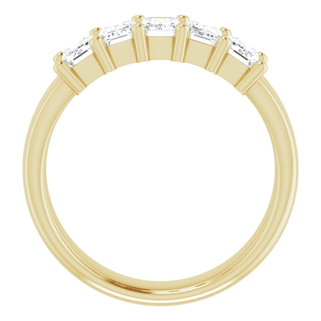 Emerald 1 5/8 CTW Natural Diamond Anniversary Band