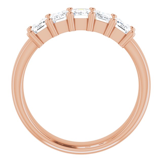 Emerald 1 5/8 CTW Natural Diamond Anniversary Band