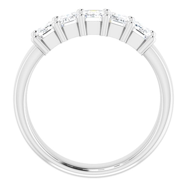 Emerald 1 5/8 CTW Natural Diamond Anniversary Band