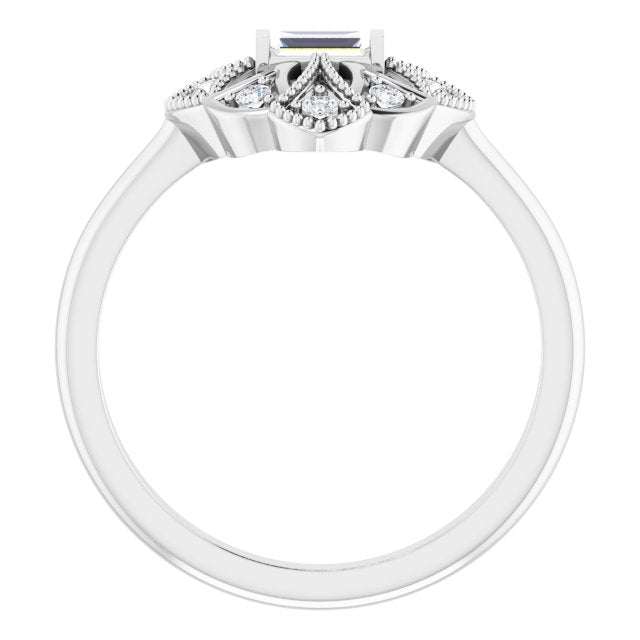 1/6 CTW Diamond Vintage-Inspired Ring