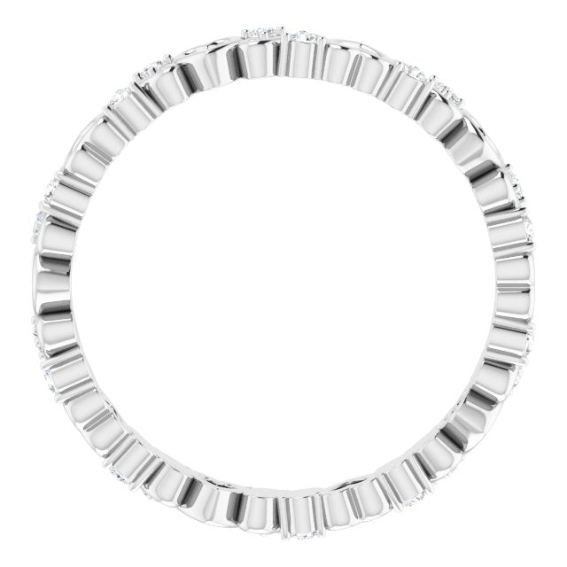 1/8 CTW Natural Diamond Heart Eternity Band