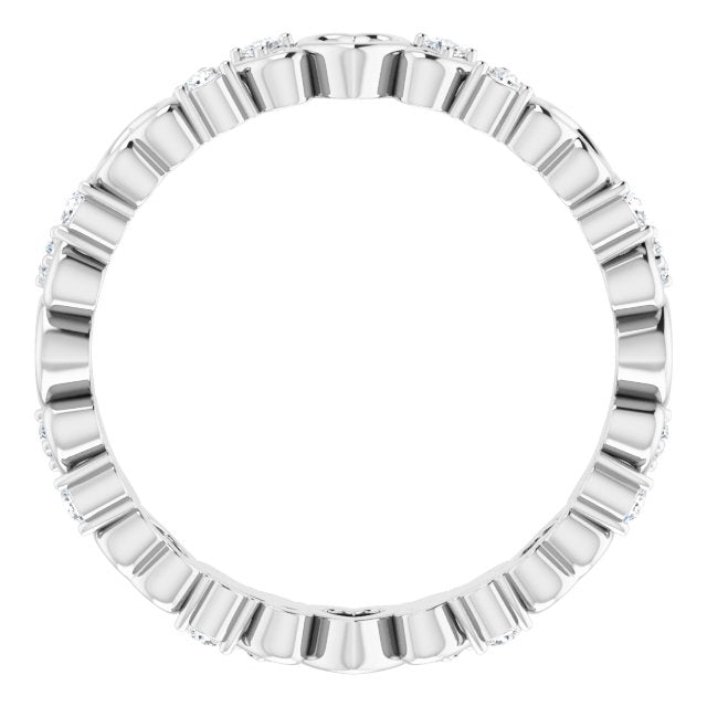1/8 CTW Natural Diamond Heart Eternity Band