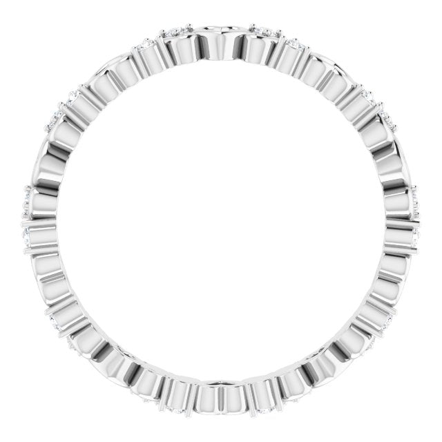 1/8 CTW Natural Diamond Heart Eternity Band