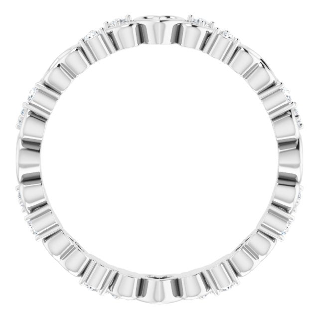1/8 CTW Natural Diamond Heart Eternity Band