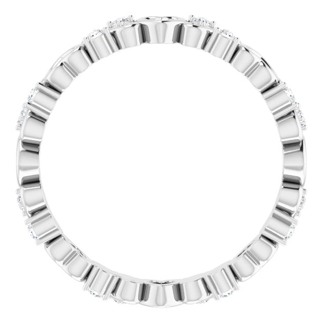 1/8 CTW Natural Diamond Heart Eternity Band