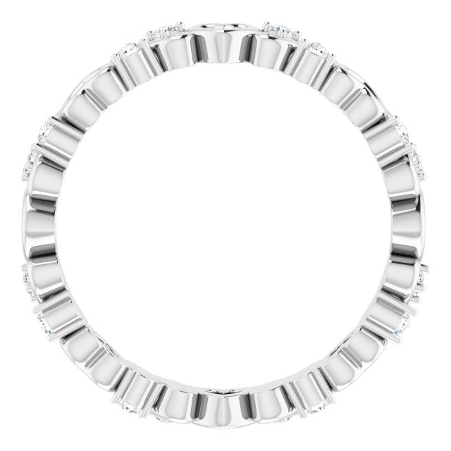 1/8 CTW Natural Diamond Heart Eternity Band