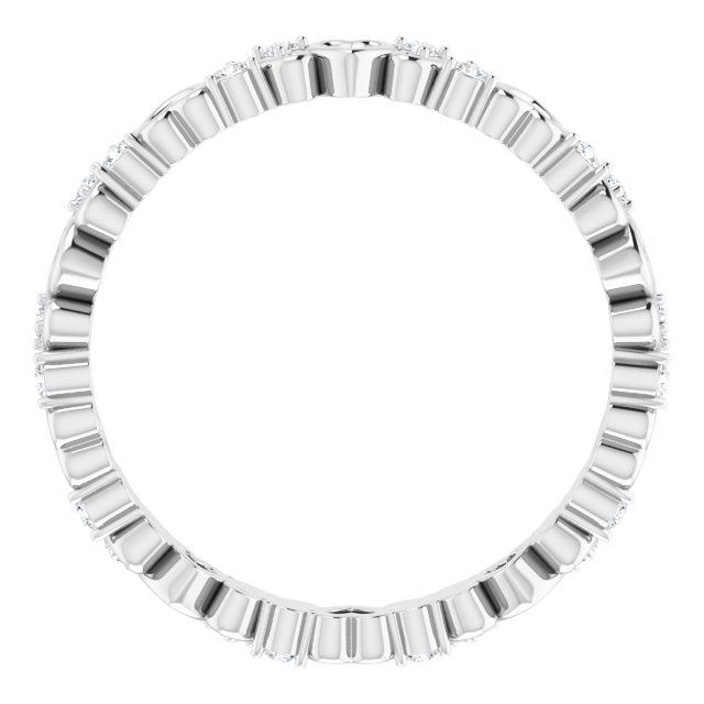 1/8 CTW Natural Diamond Heart Eternity Band