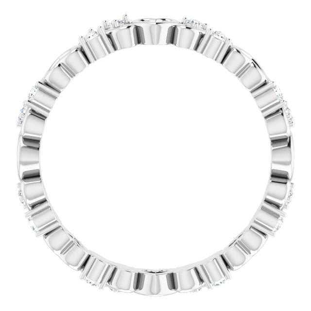 1/8 CTW Natural Diamond Heart Eternity Band