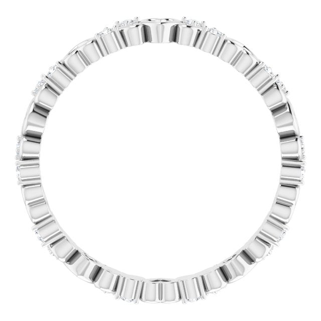 1/8 CTW Natural Diamond Heart Eternity Band