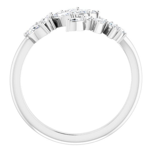 1/2 CTW Natural Diamond Bypass Ring