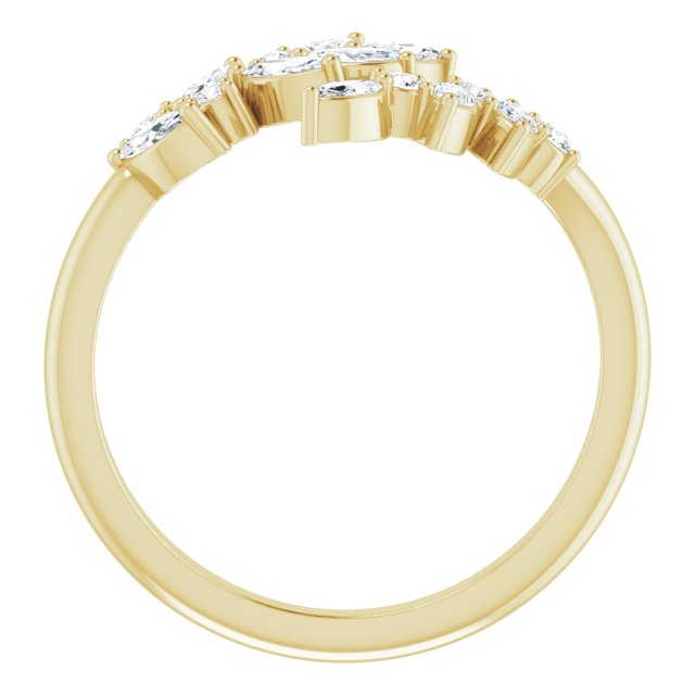 1/2 CTW Natural Diamond Bypass Ring
