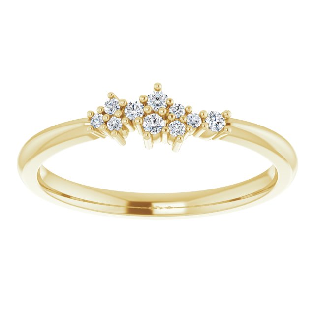 .08 CTW Diamond Stackable Cluster Ring