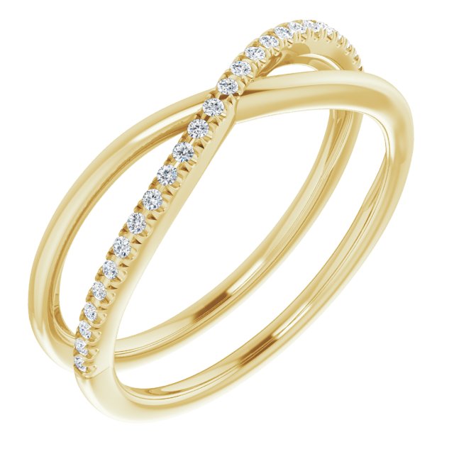 1/8 CTW Natural Diamond Criss-Cross Ring