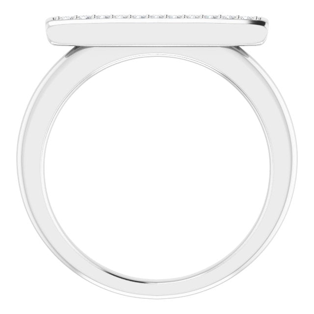 1/10 CTW Natural Diamond Bar Ring