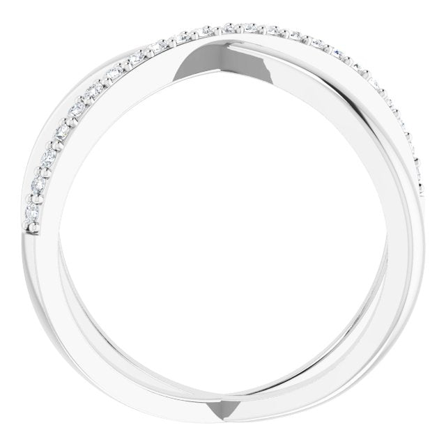 1/4 CTW Natural Diamond Criss-Cross Ring